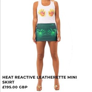 Sinead Gorey UK Heat Reactive Leatherette Mini skirt size S